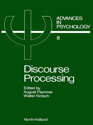 cover image of Discourse Processing